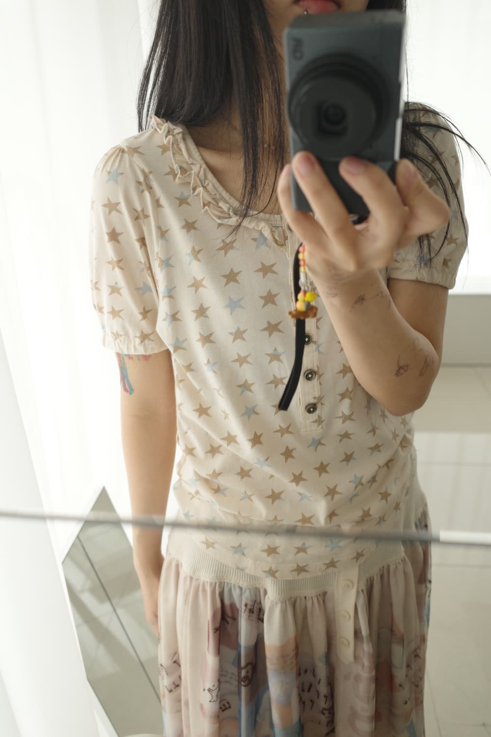 Star puff sleeve top 상품이미지3