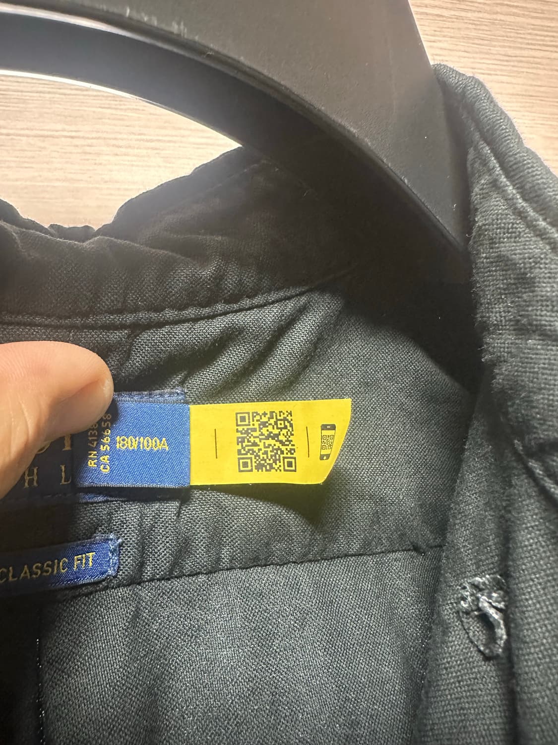 폴로 랄프로렌 클래식핏 가먼트다이 옥스포드셔츠 블랙 L 상품이미지4