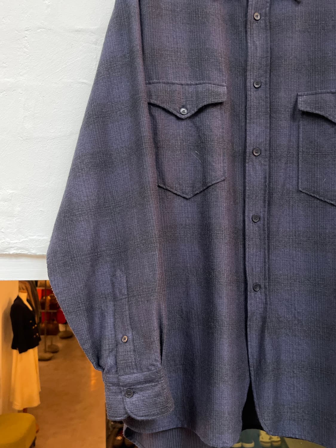 Comoli 코모리 울 실크 워크 셔츠 3 상품이미지4