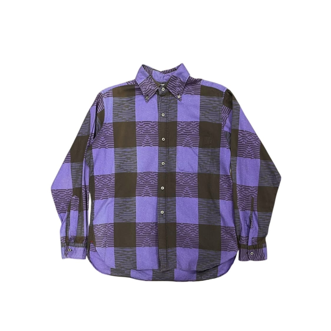 90s 네펜데스 hoggs 에스닉 자카드 체크셔츠 상품이미지2