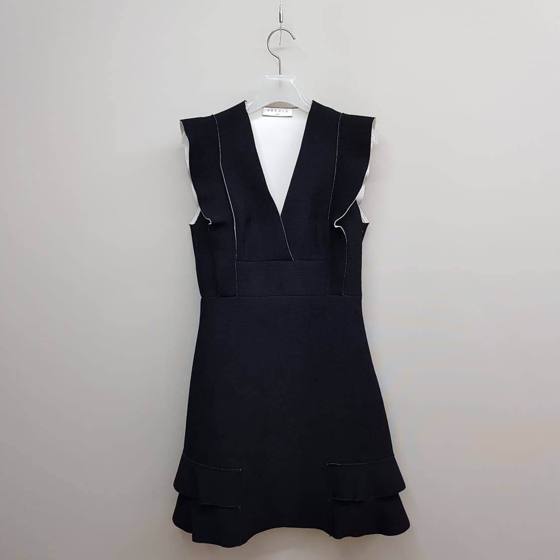 산드로 Sandro  슬리브리스 브이넥 플레어 원피스 1사이즈 상품이미지2