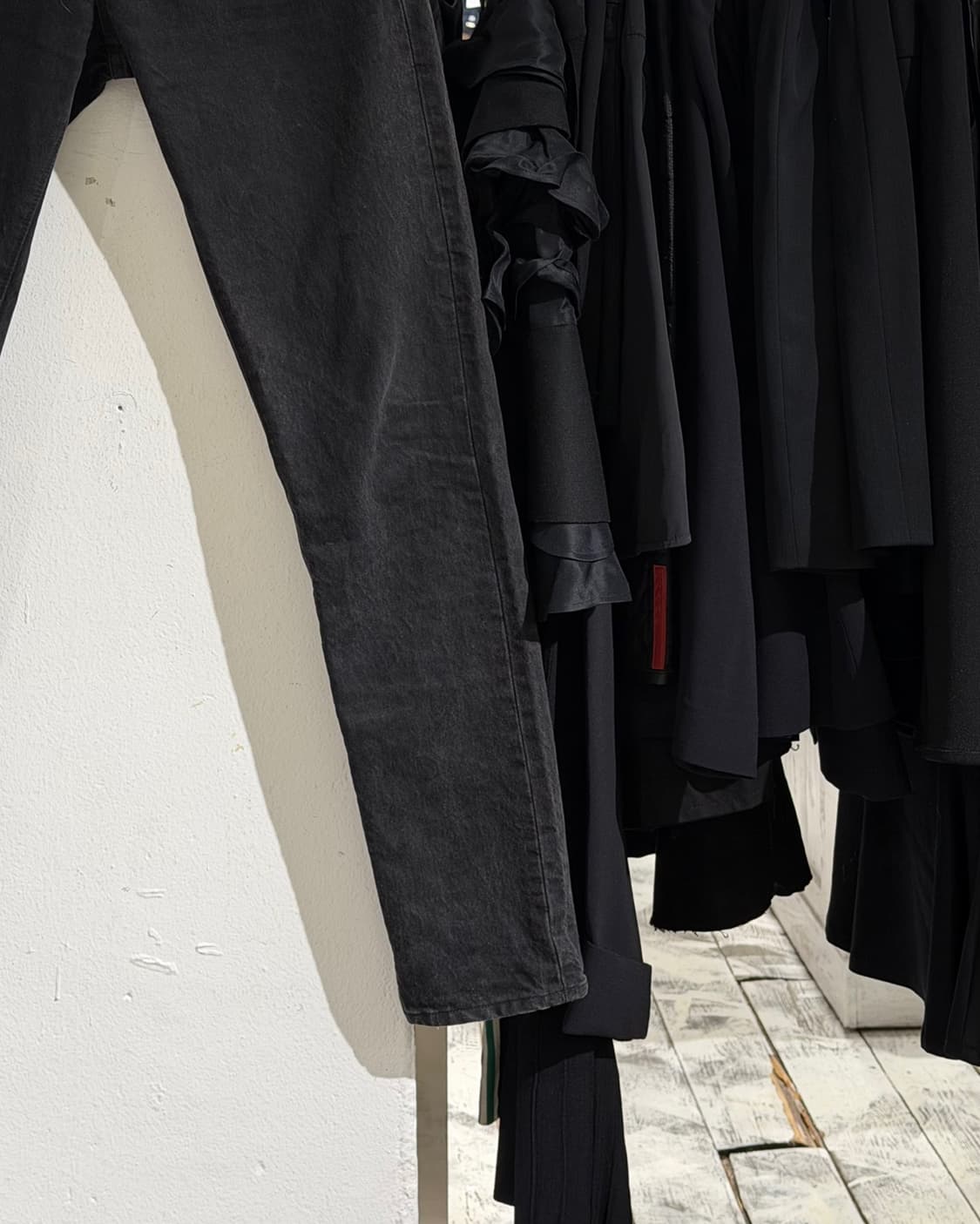 더블알엘 흑청 데님 슬림핏 팬츠 상품이미지4