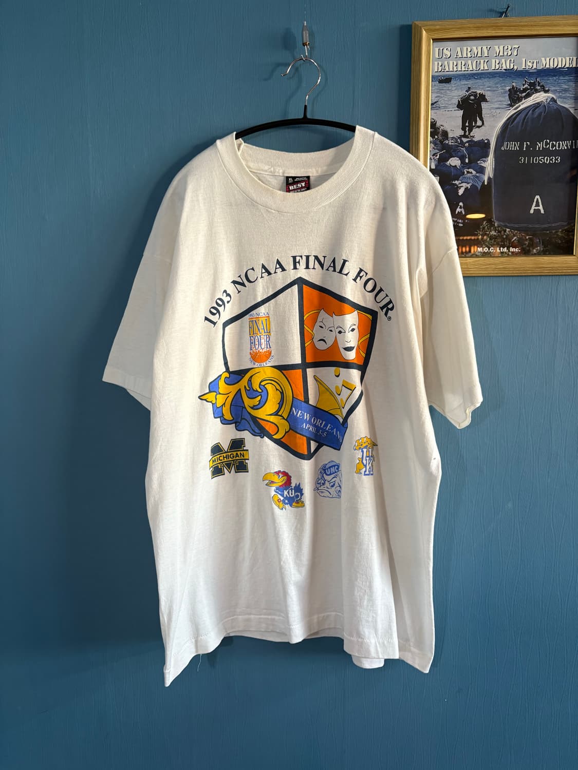 90’s NCAA Final Four Single stich T-Shir 상품이미지1