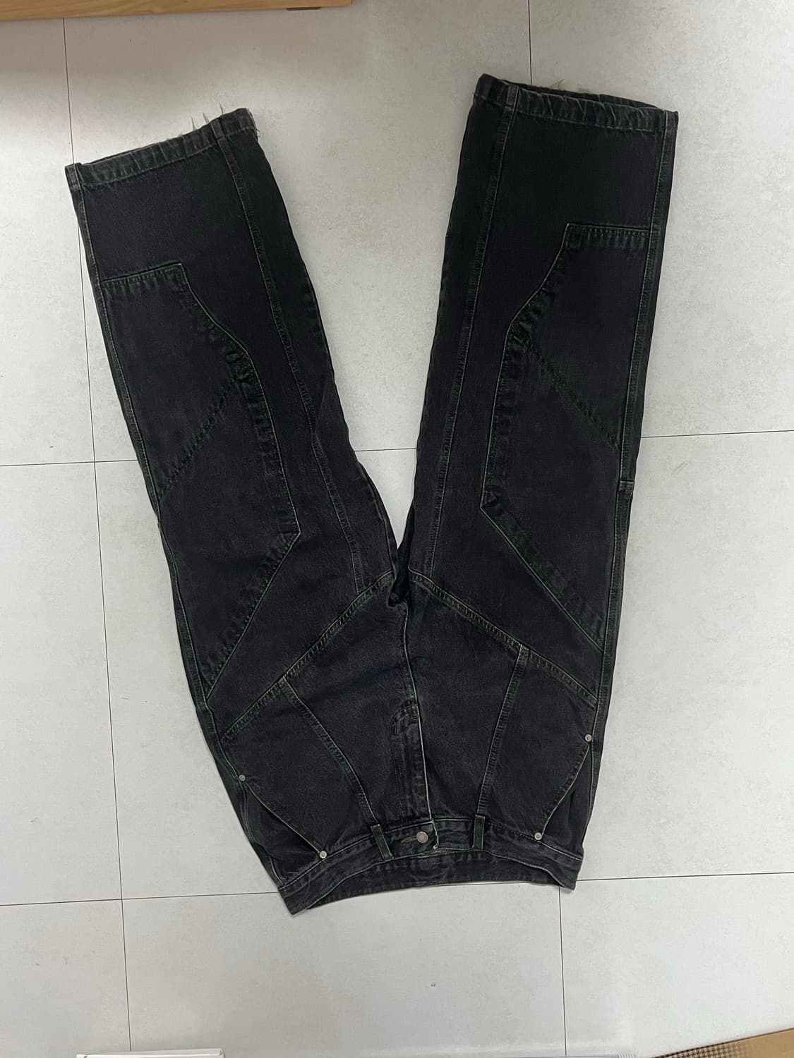 꼼파뇨 절개패턴 데님팬츠 상품이미지2