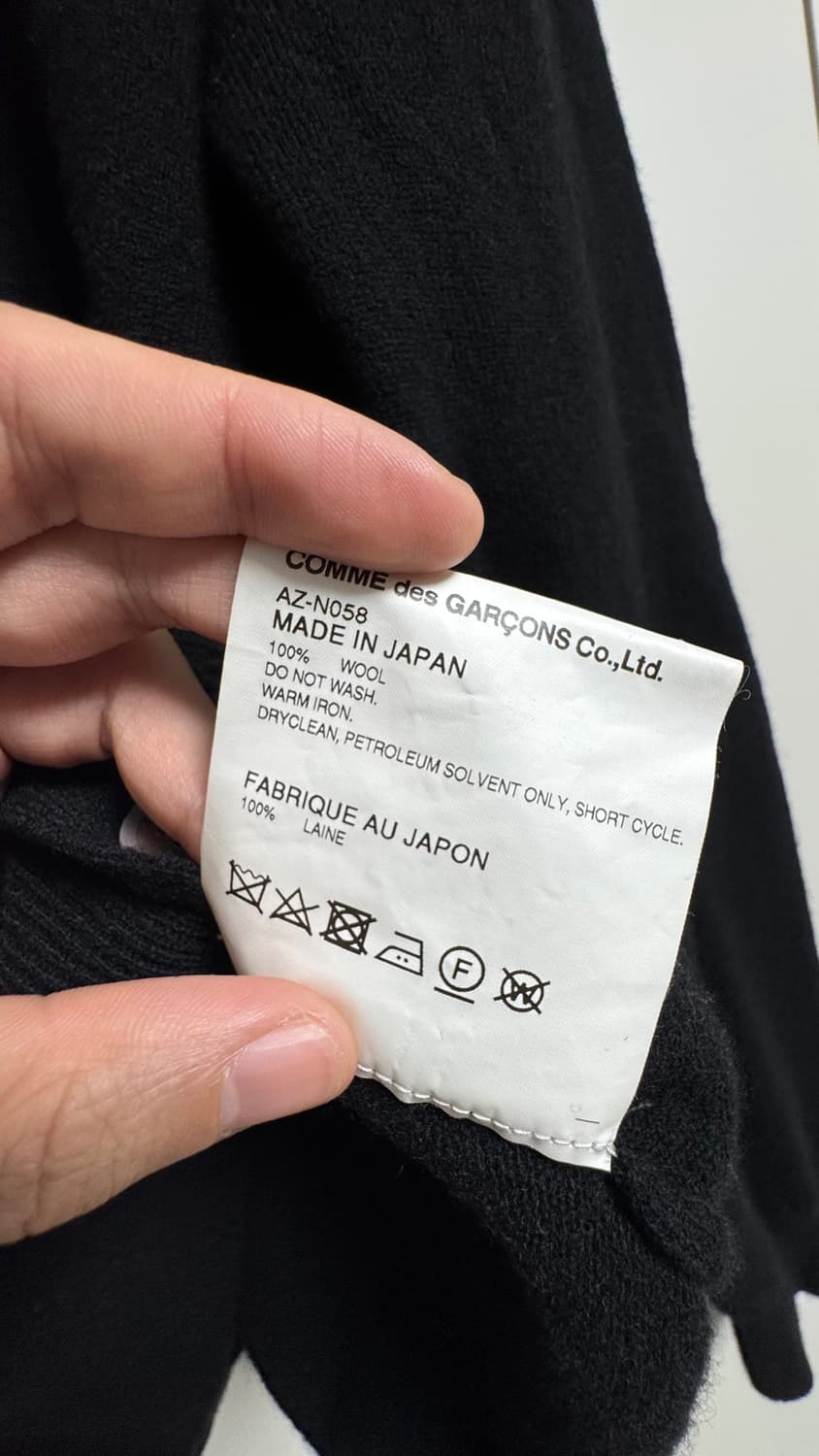 [L] 플레이 꼼데가르송 더블 하트 가디건 블랙 상품이미지6
