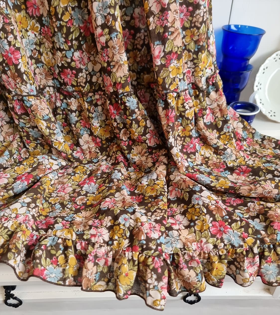 플라워 쉬링크 롱 원피스 상품이미지2