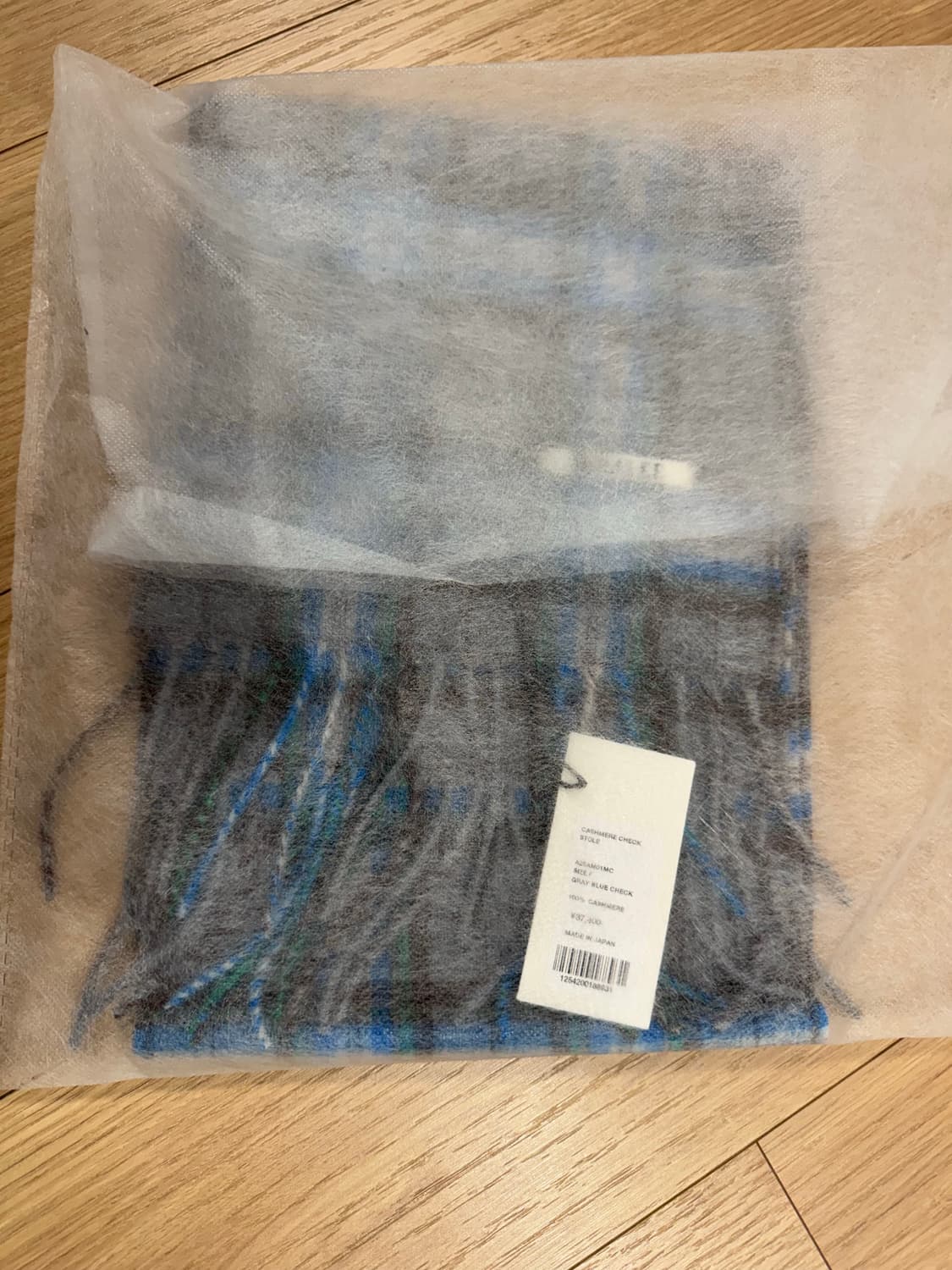 25FW 오라리 캐시미어 체크 스카프 상품이미지2