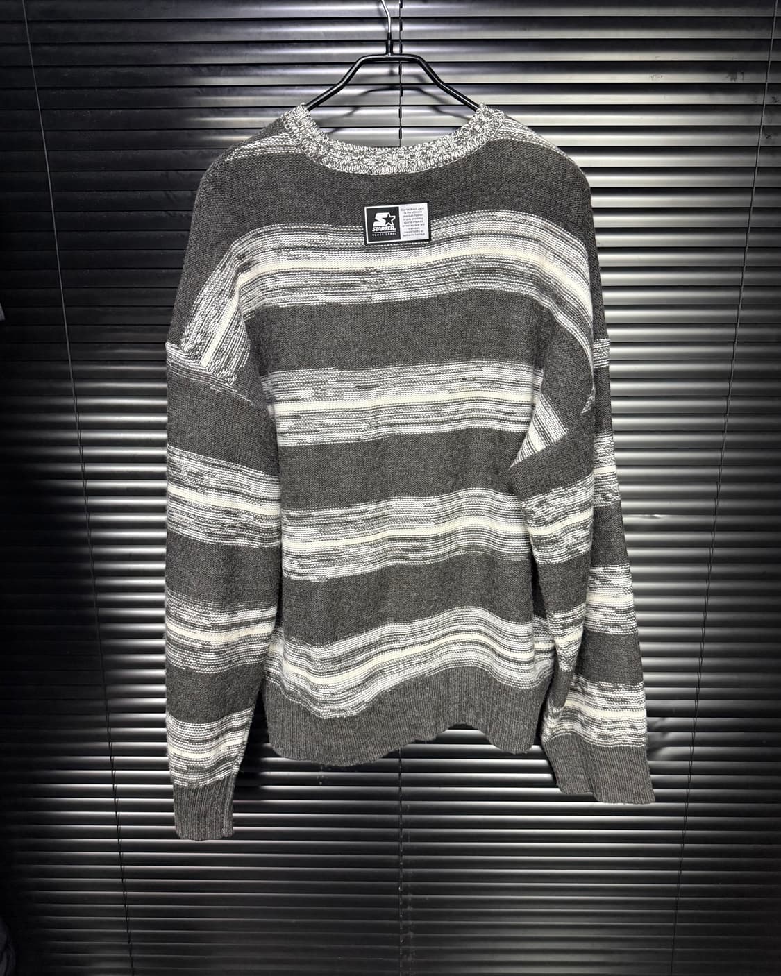 스타터 스트라이프 니트 스웨터 오버핏 M 95 에스닉 스트릿 고스펑크 락 상품이미지8