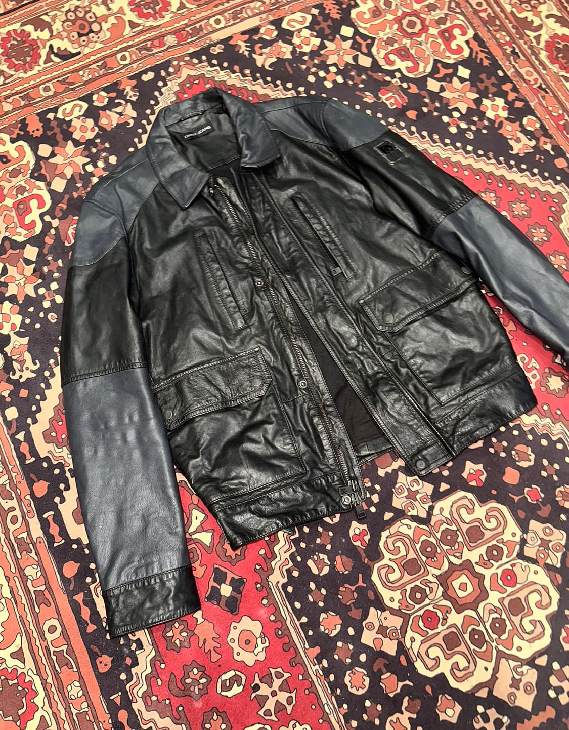 ( L-XL ) Dkny 가죽자켓 양가죽자켓 레더자켓 바이커가죽 상품이미지2