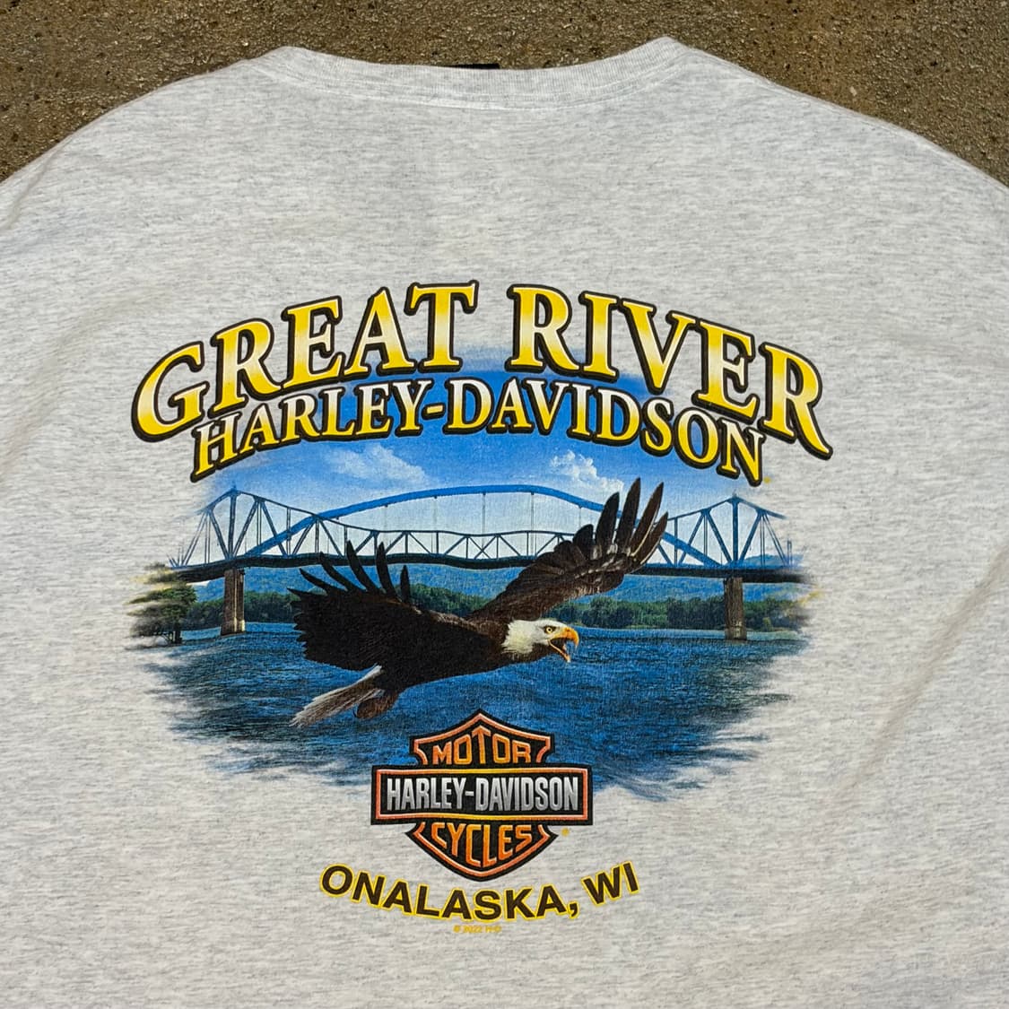 미국 빈티지 할리데이비슨 그레이트리버 반팔티 상품이미지7