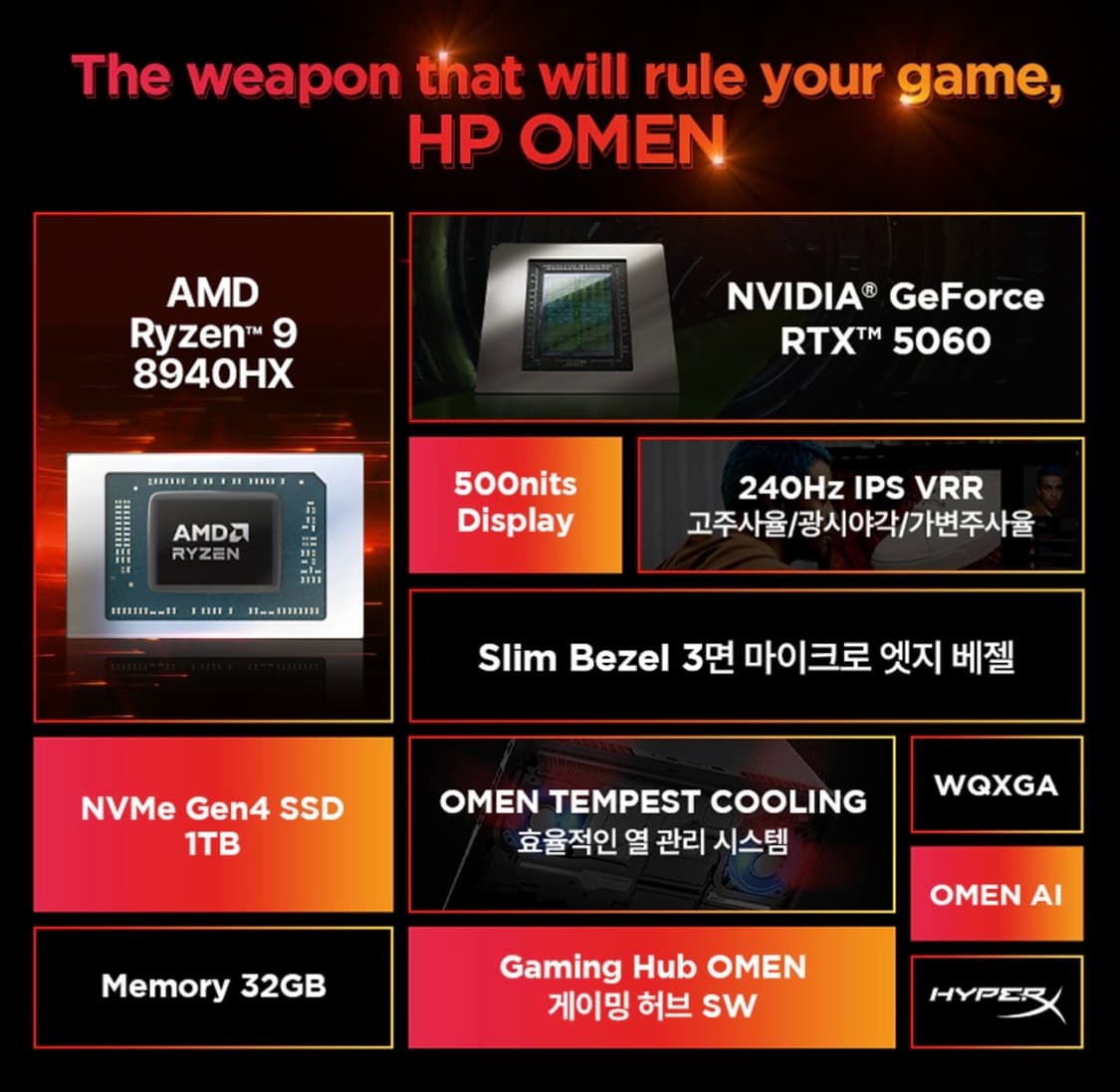2025 오멘16 라이젠9 RTX5060 1TB 32GB 윈11포함 게이 상품이미지2
