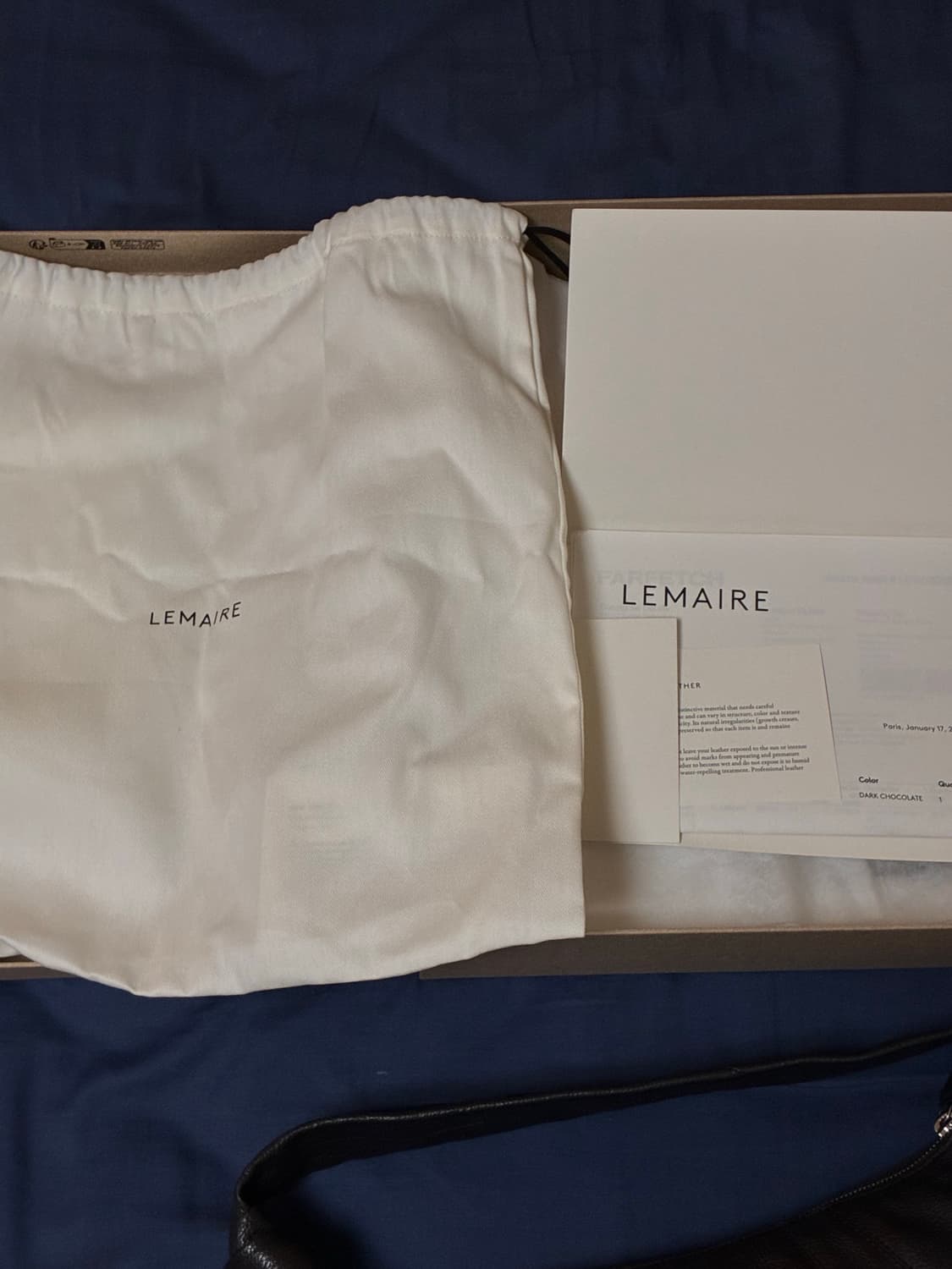 르메르 스몰 범백 소가죽 다크초콜릿 상품이미지2