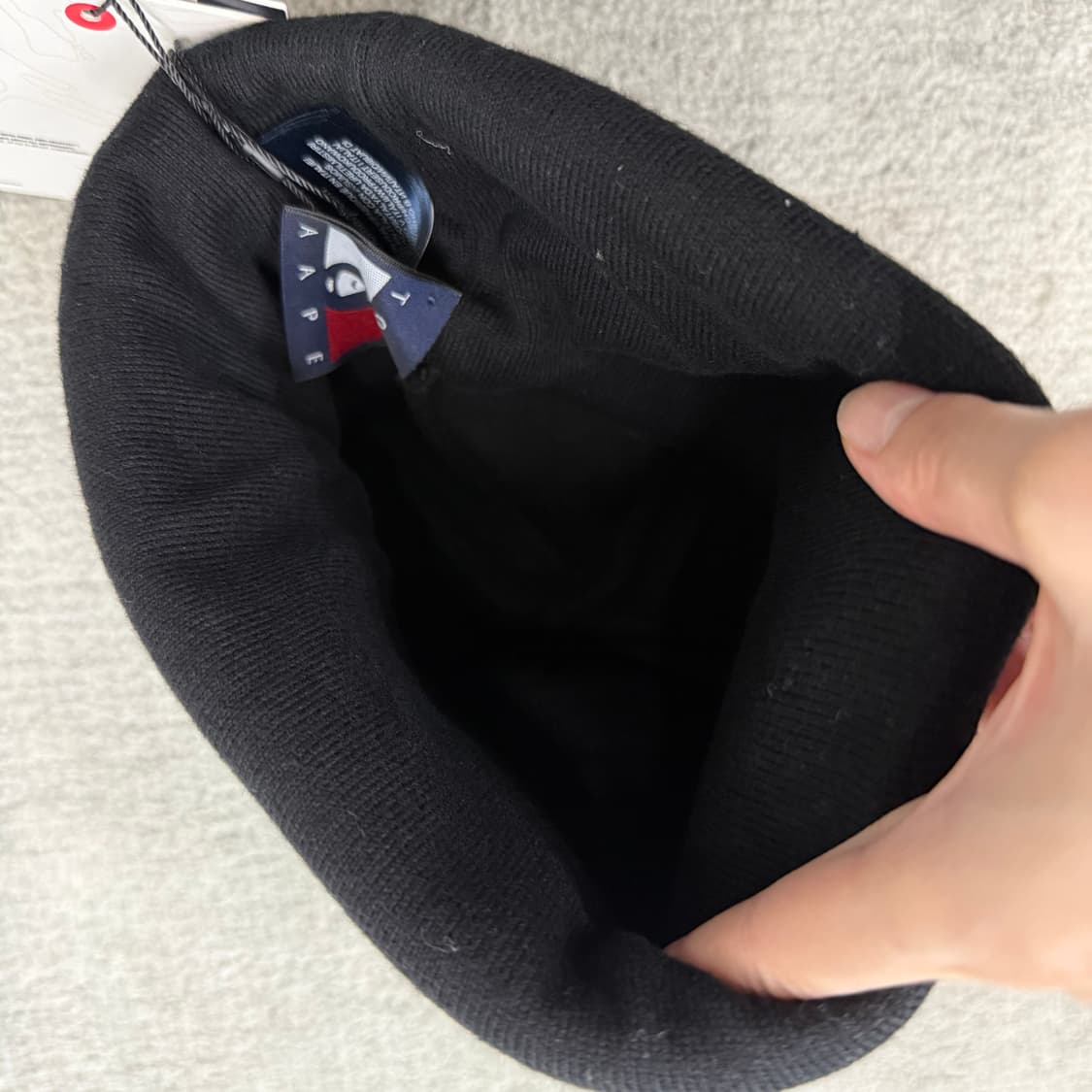 베이프 에이프 X 타미진스 로고 자카드 니트 캡 비니 상품이미지2