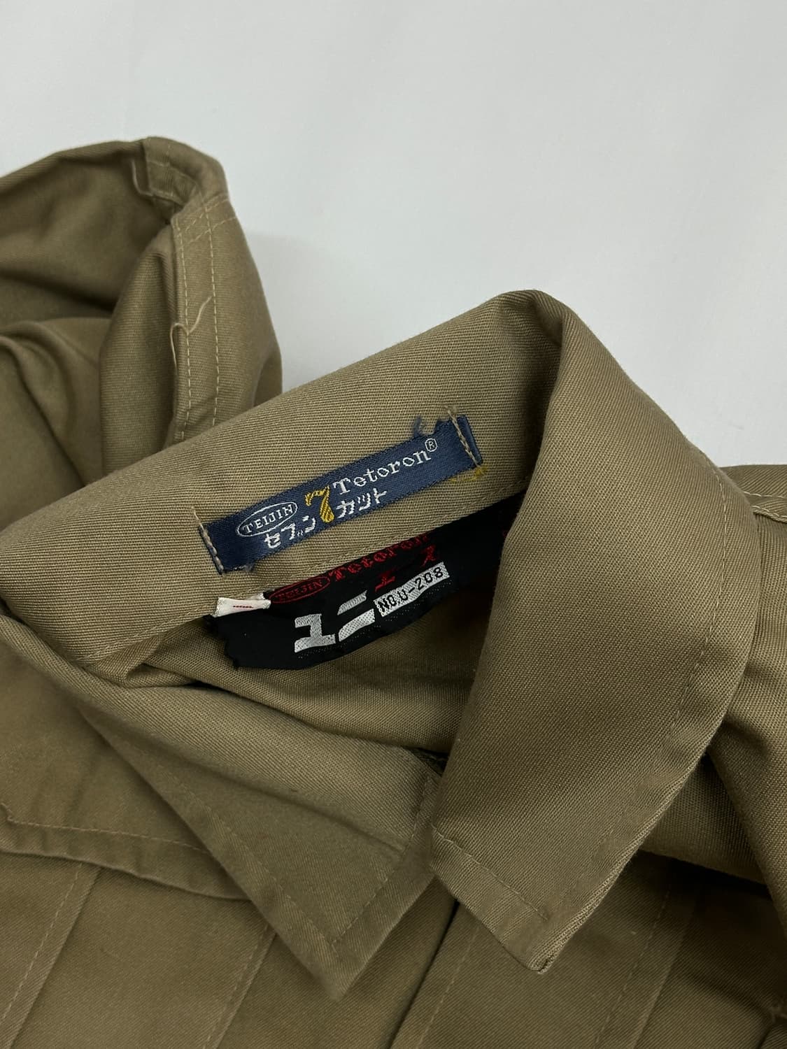 7 Tetoron 브라운 베이지 봄버 자켓 일본 빈티지 아우터 자켓 상품이미지4