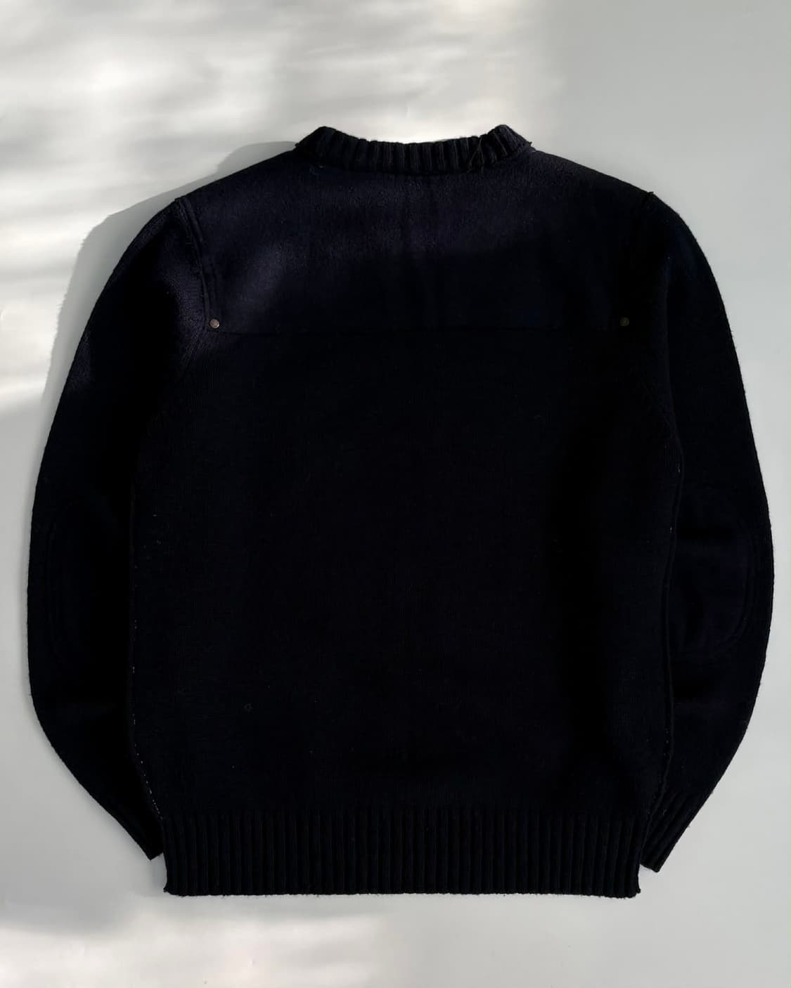 [S] 쇼트 네이비 완장 울 니트 스웨터 상품이미지2