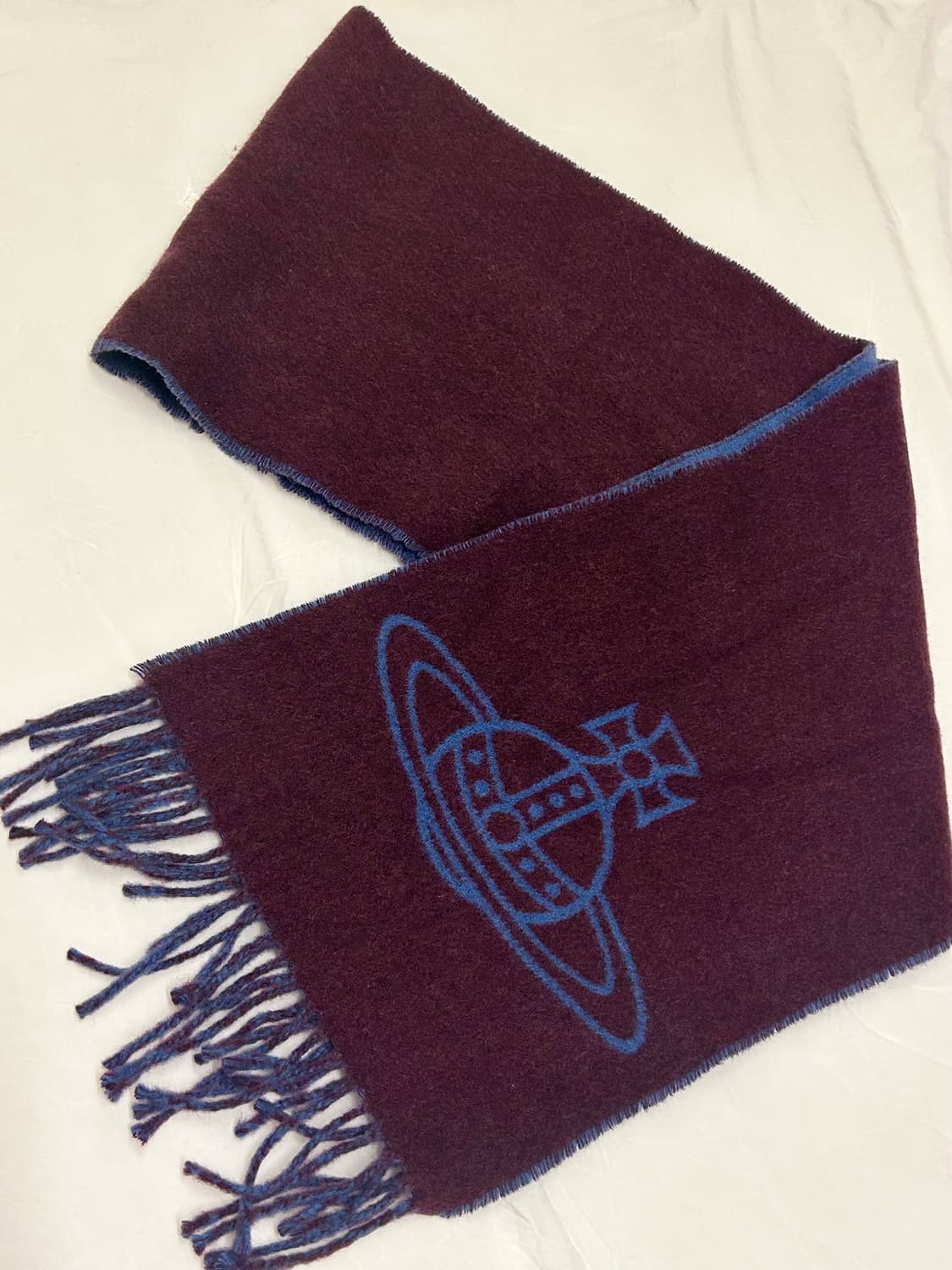 [정가27만원대] 💜비비안웨스트우드 정품 ORB 로고 양면 머플러 상품이미지4