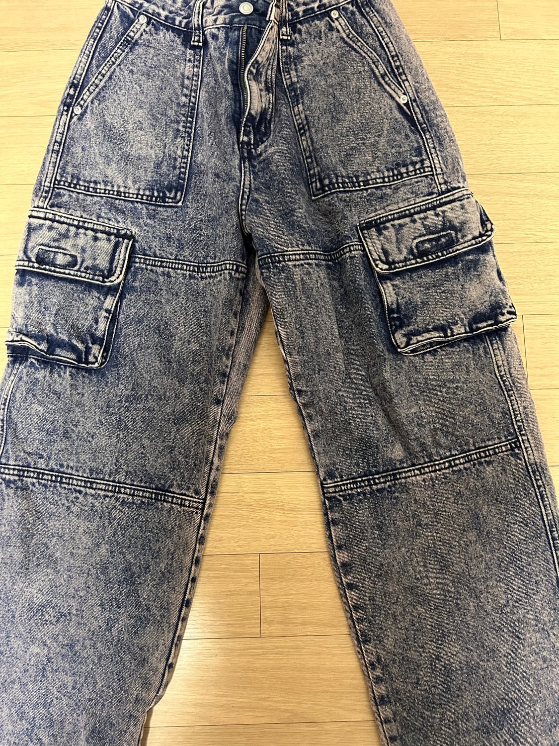 WIDE WASHING CARGO DENIM PANTS_PINK(IK2D 상품이미지5