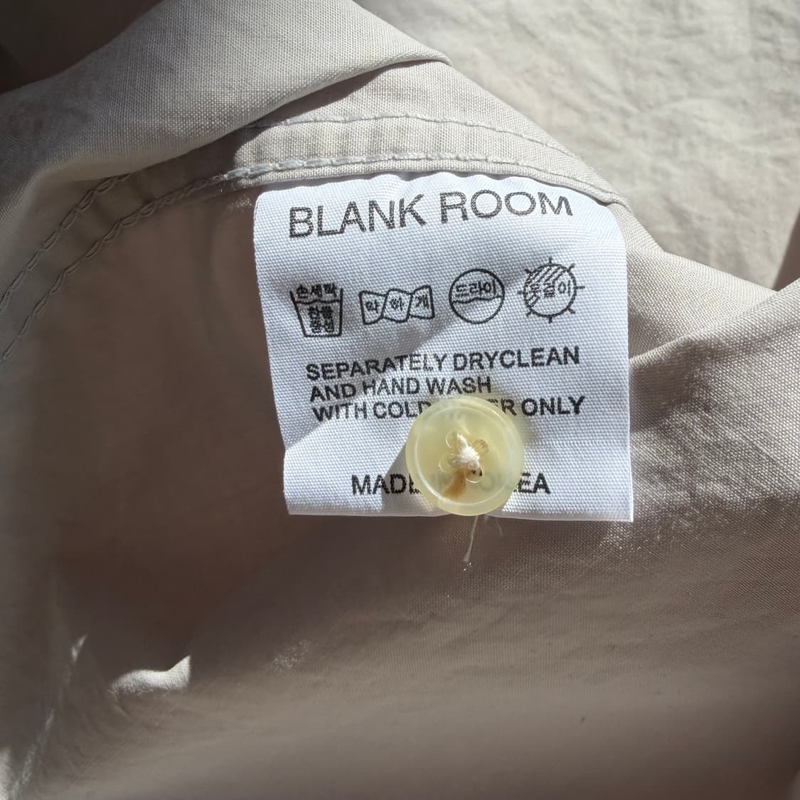 (새제품) 블랭크룸 필드데이 셔츠 코코넛 그레이 상품이미지4