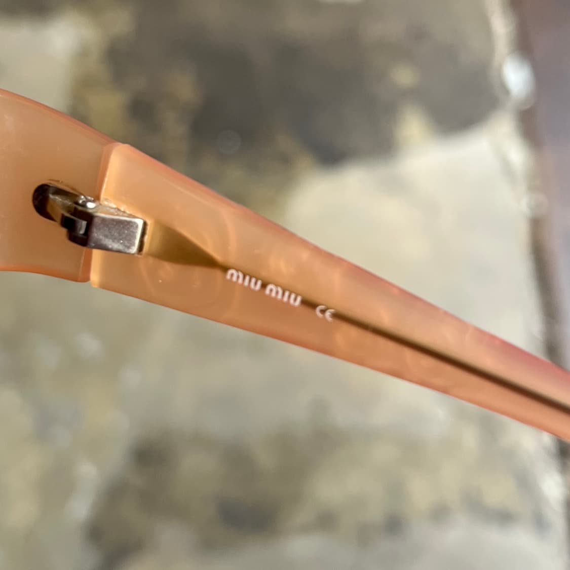 올드 미우미우 베이비 핑크 틴티드 로즈패턴 선글라스 상품이미지6