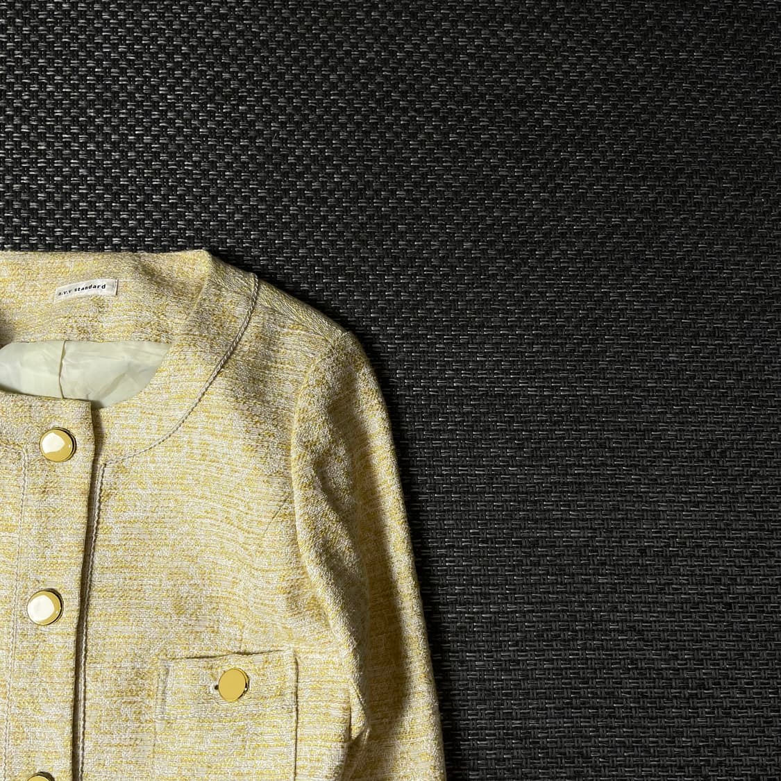 JPN 옐로우 멀티포켓 트위드 숏 자켓 M 상품이미지3
