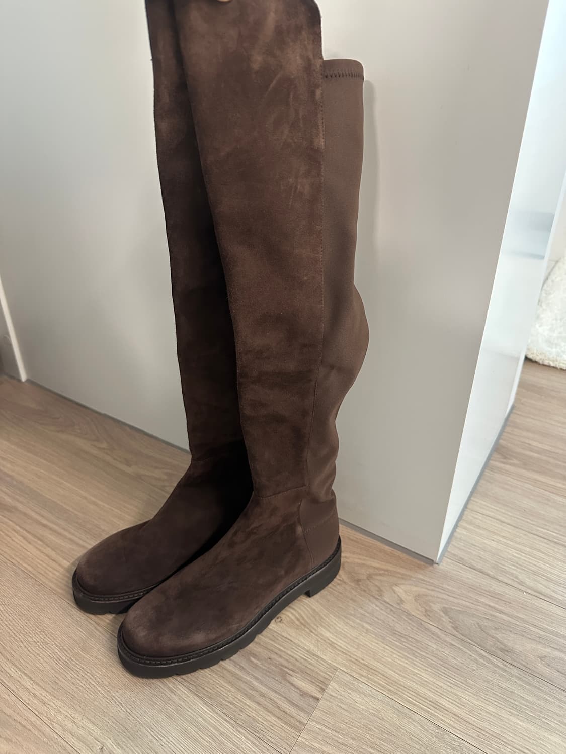 스튜어트와이츠먼 브라운 스웨이드 롱 부츠 37사이즈 상품이미지2