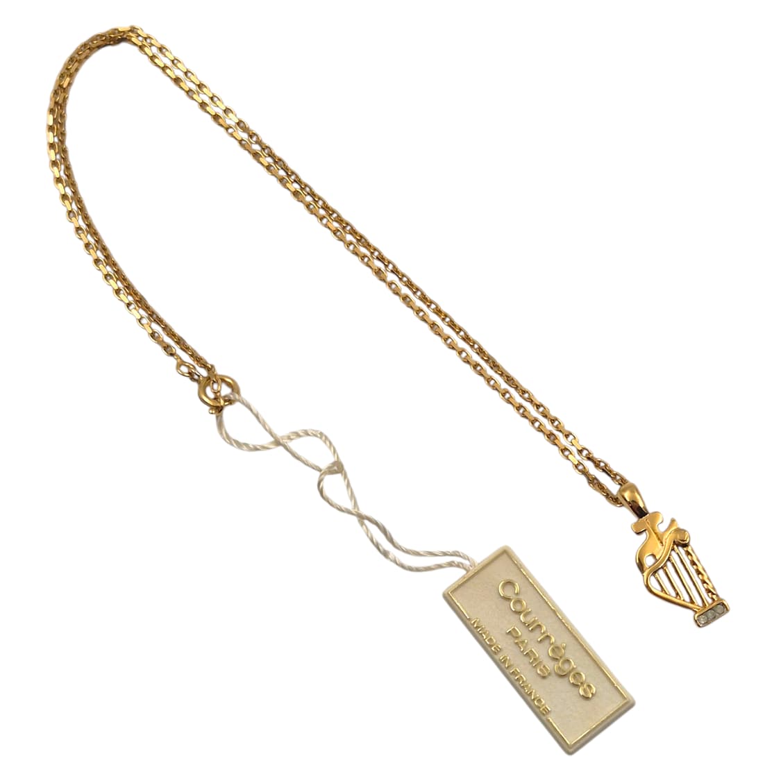 90s 꾸레쥬 로고 하프 뮤직 목걸이 상품이미지2