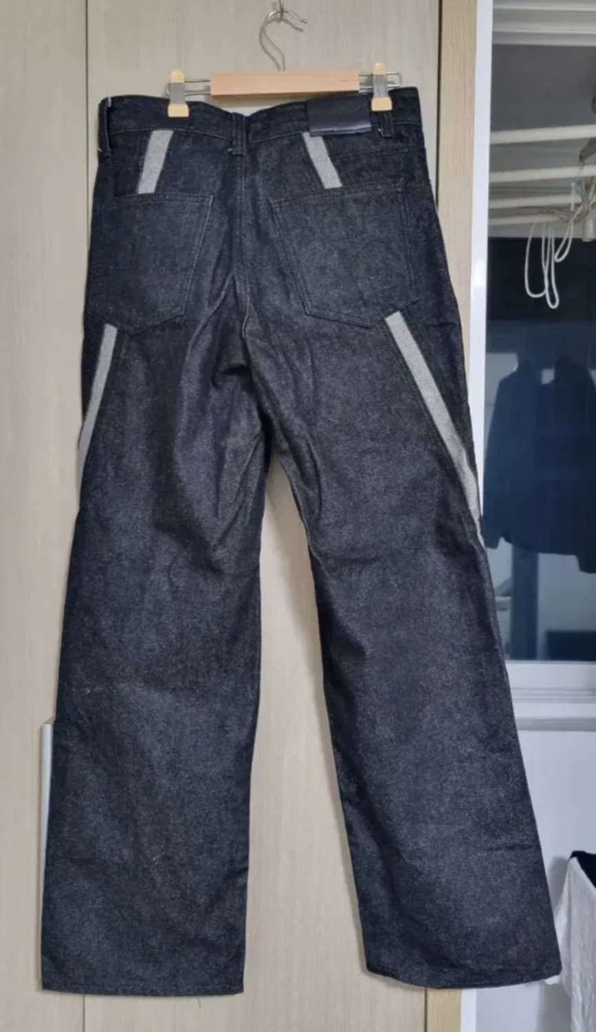 애드오프 웨이브 컬 라인 와이드 데님 팬츠 [46] 상품이미지5