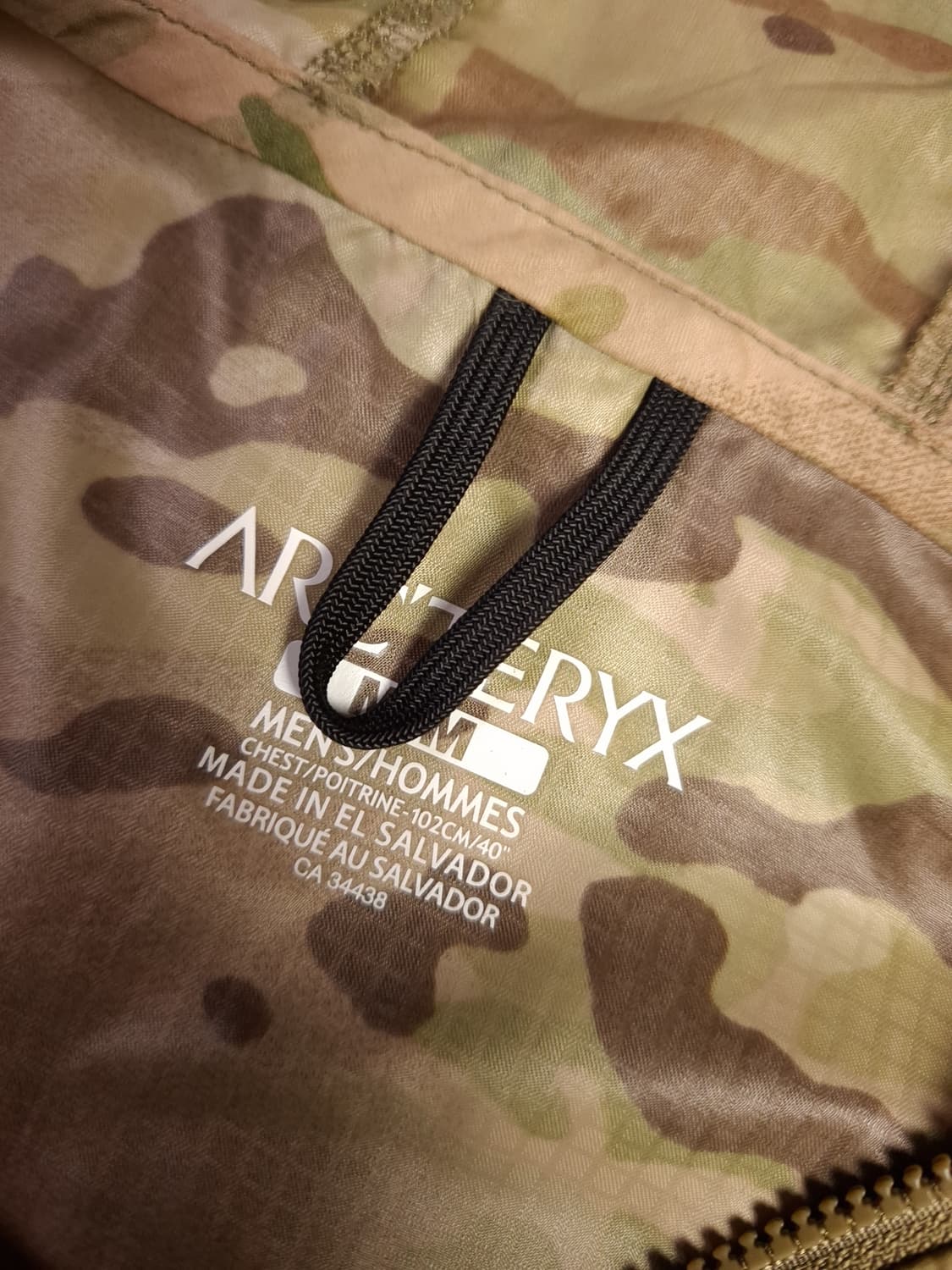 오리지날 아크테릭스 밀리터리 멀티캠 방풍 자켓 후드 상품이미지2