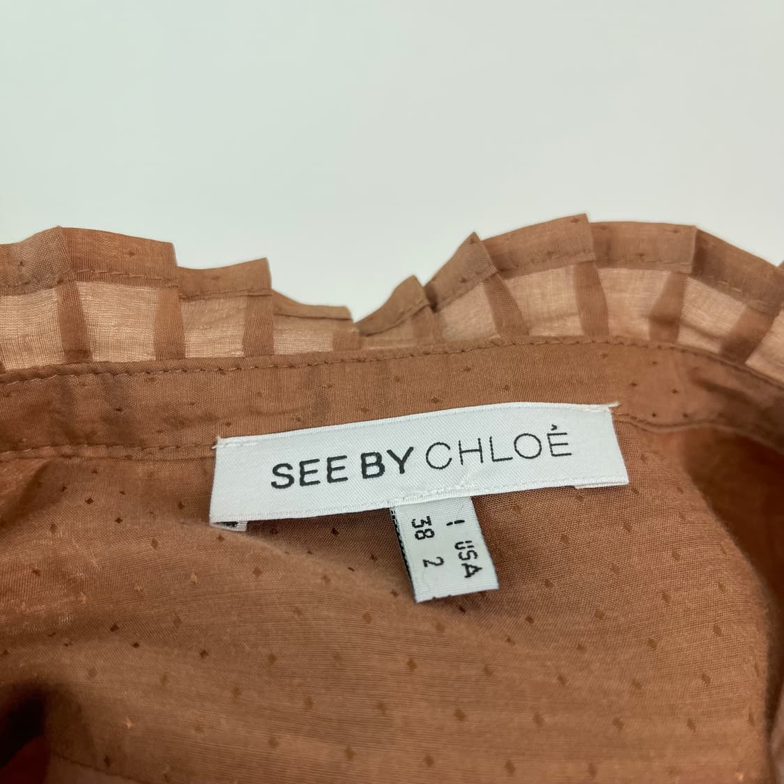 씨바이끌로에 레드골드브라운 실크 혼방 원피스 44~55 상품이미지7