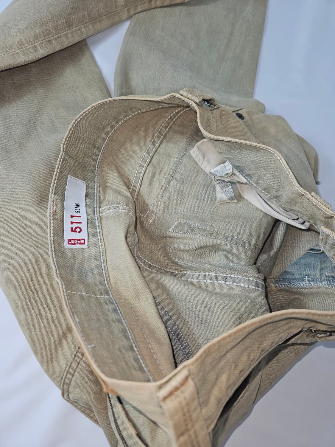 리바이스 511 빈티지 진흙워싱 데님팬츠 블랙패치 청바지 32x32 상품이미지7