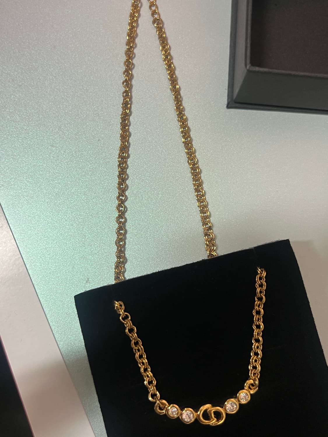 정품 디올 예리 큐빅 목걸이 상품이미지3