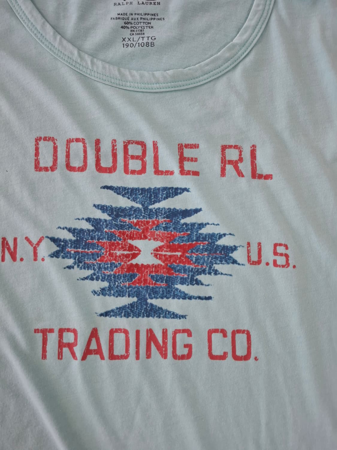 2XL 더블알엘 나바호 로고 반팔티 민트색 상품이미지2