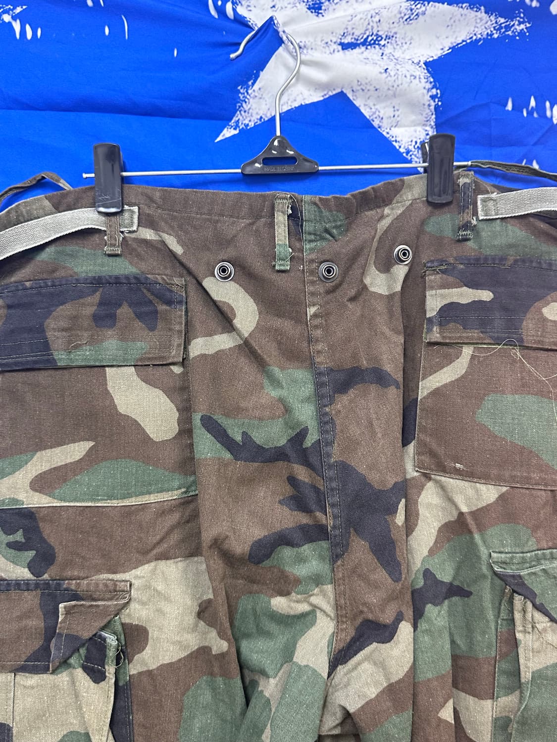 s급빈티지 카모밀리터리 와이드 팬츠 36 상품이미지8