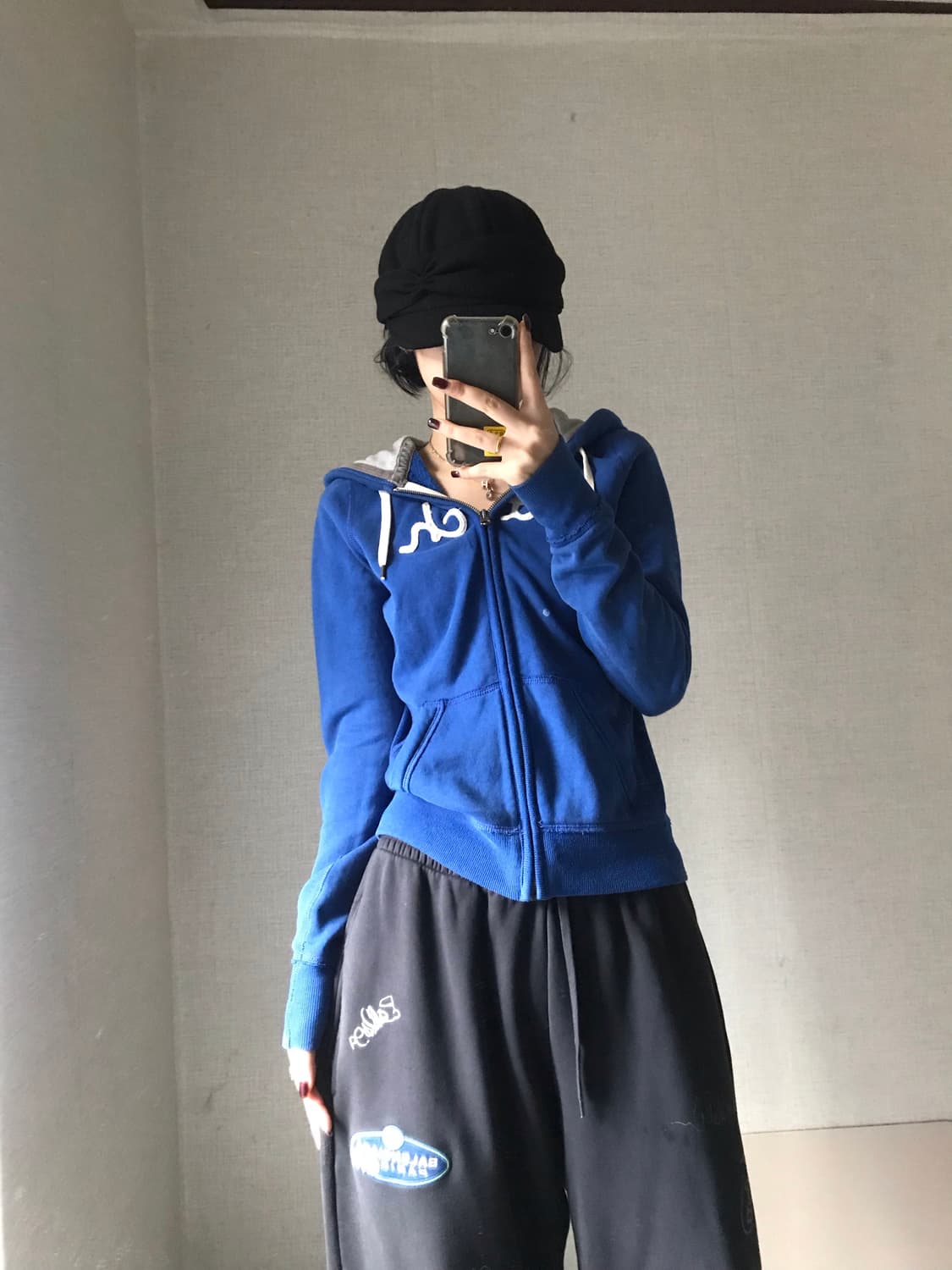 아베크롬비 블루 딱붙핏 후드집업 상품이미지2