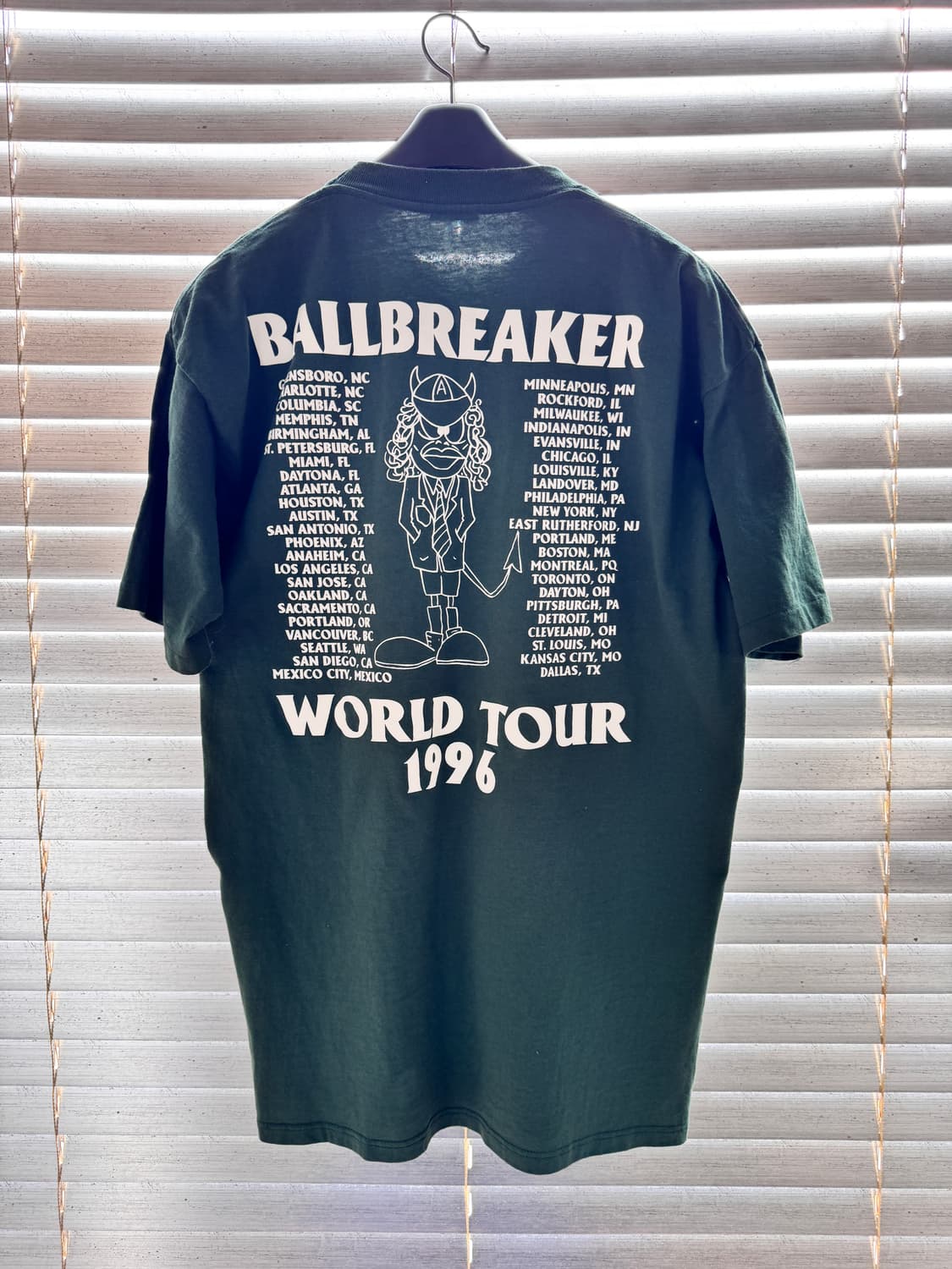 [XL, 실측 L] 90s ACDC 밴드티 다크그린 상품이미지2