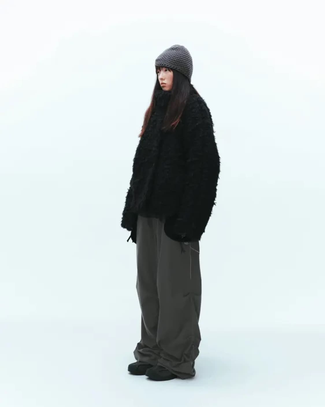 코이세이오 헤어리 퍼 자켓 블랙 상품이미지2