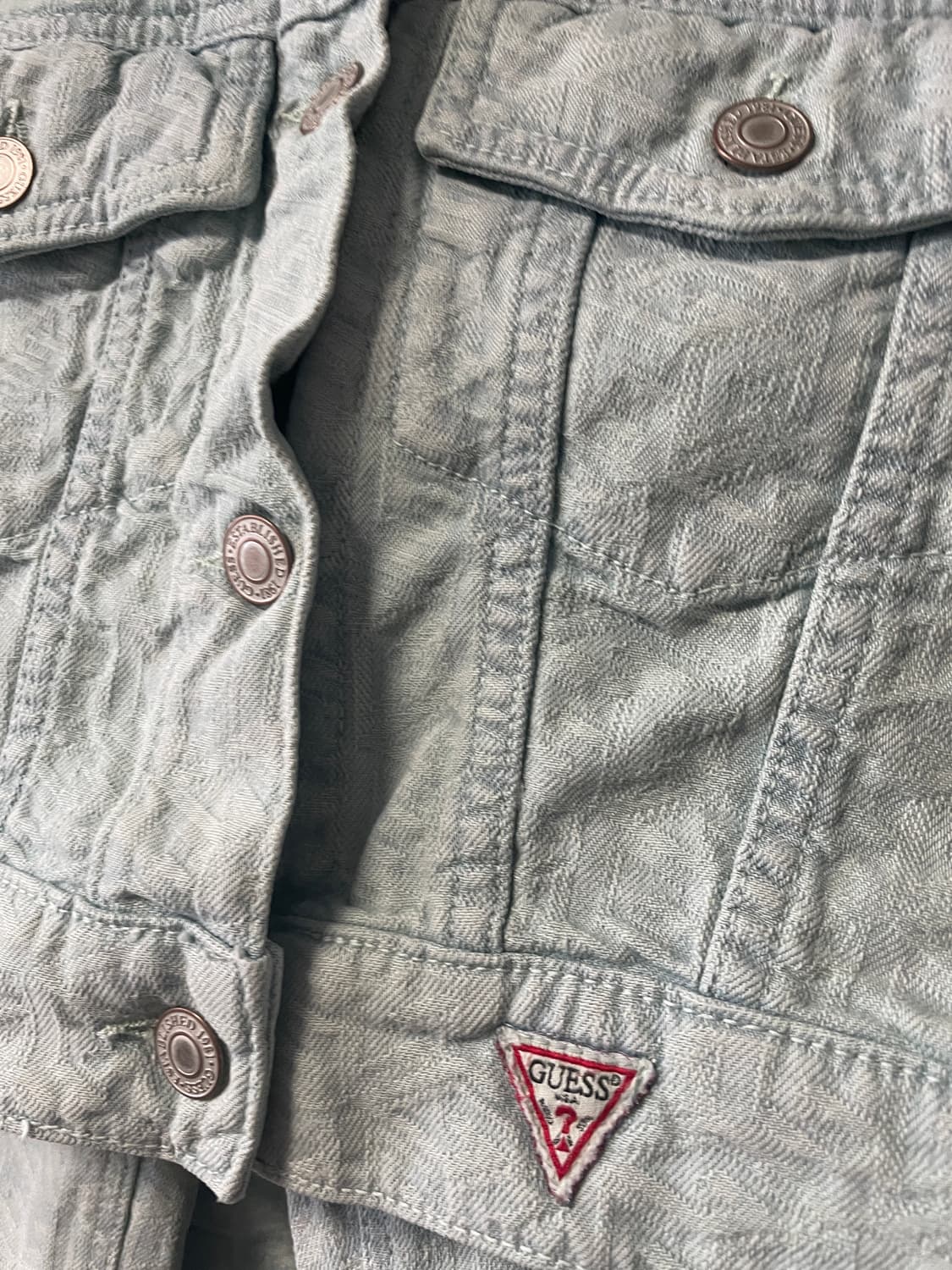 게스 크롭 데님자켓 상품이미지4