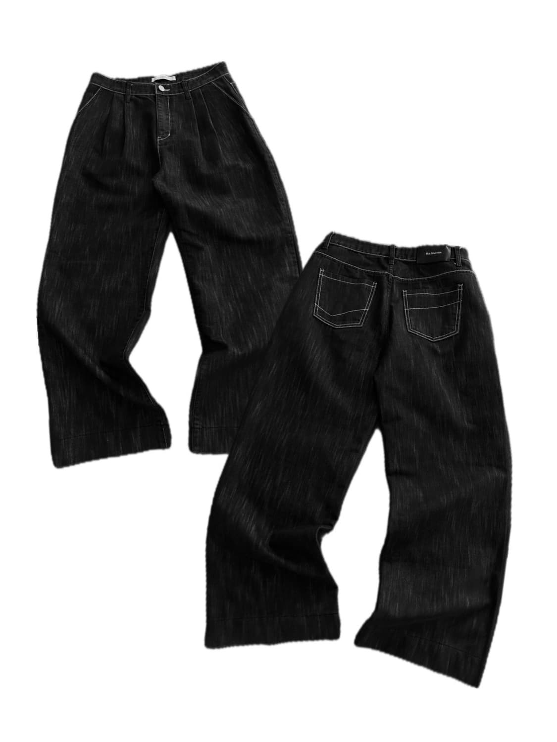 마조네 흑청 생지 데님팬츠 상품이미지1