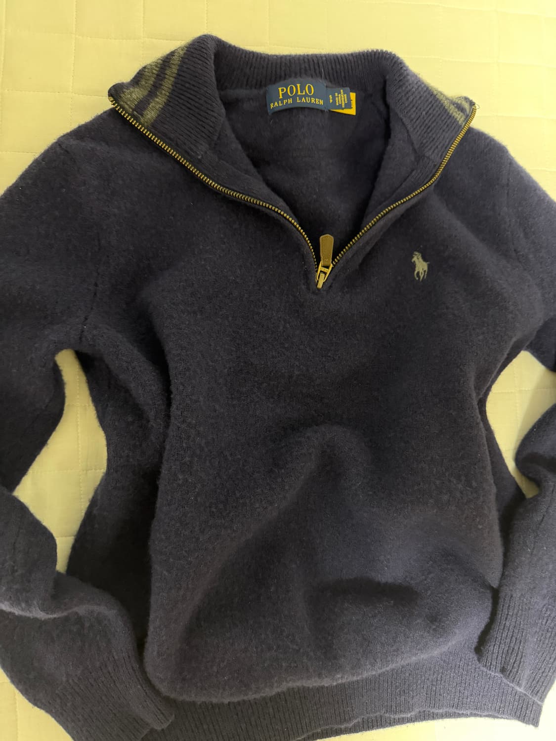 네이비 폴로 반집업니트 판매해용 상품이미지1