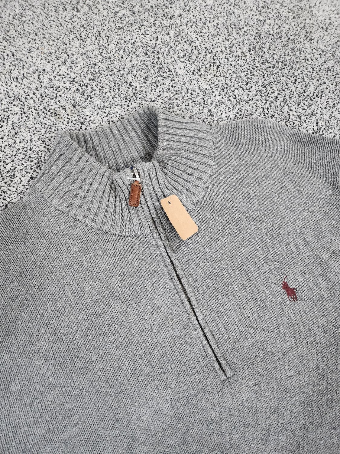 그레이 하프 집업 니트  상품이미지3
