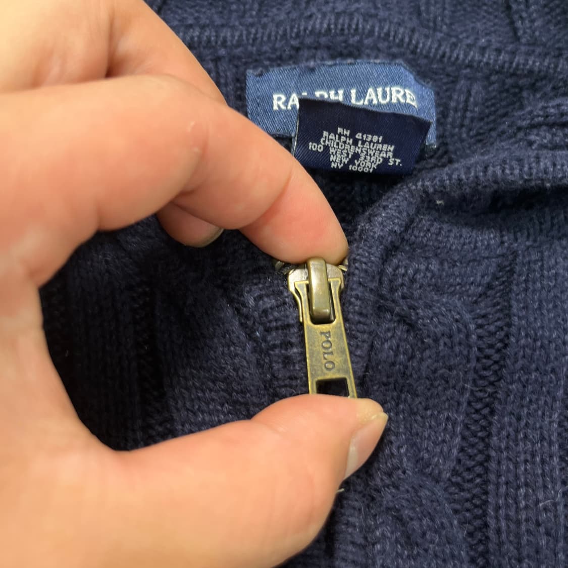 W 95 폴로 랄프로렌 꽈배기 후드 니트 상품이미지4