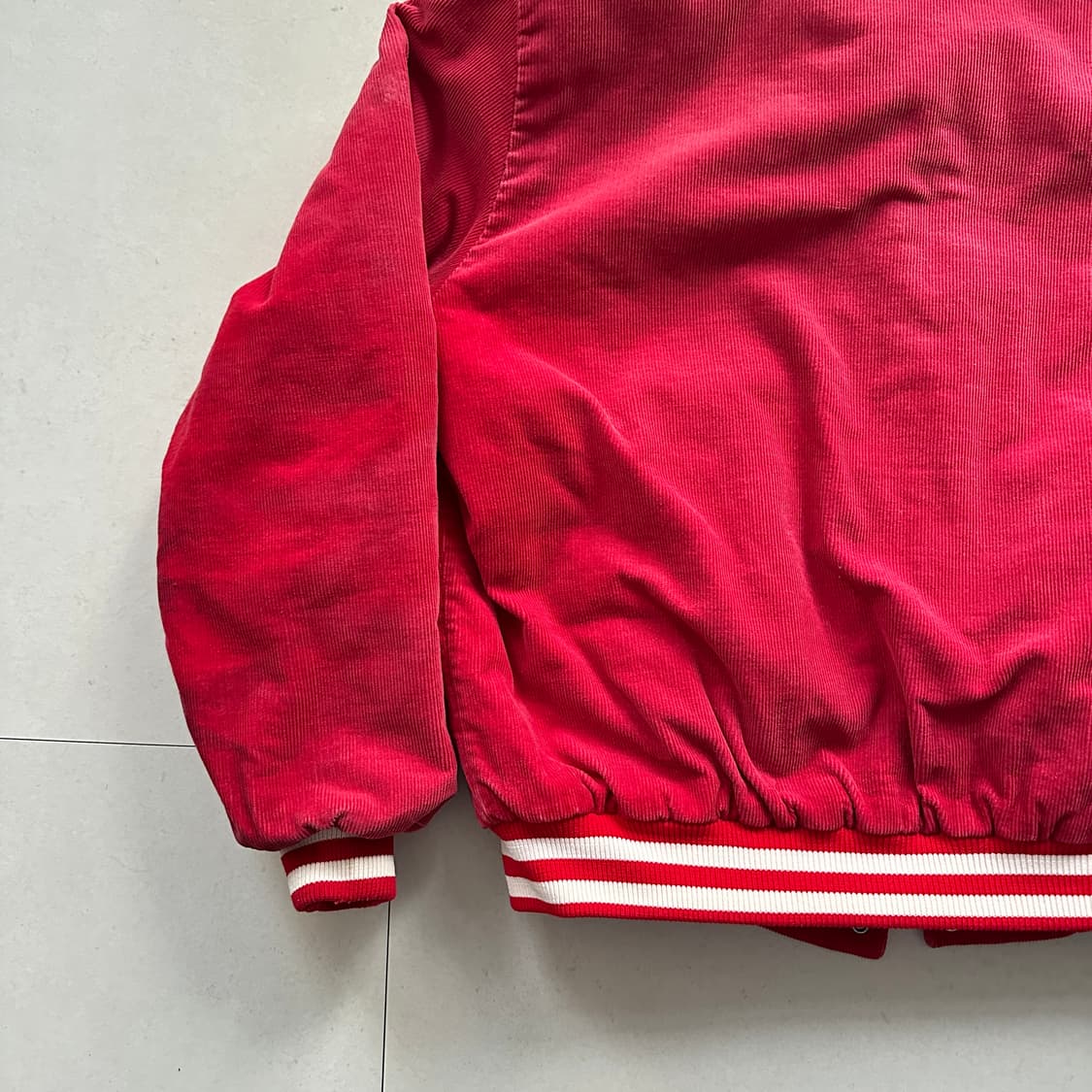 70s USA Birdie 코듀로이 바시티 자켓 레드 L 상품이미지10