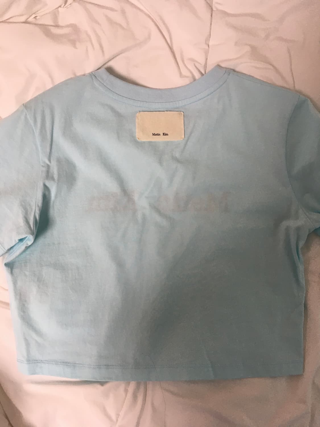 LOGO THREAD POINT CROP TOP IN LIGHT BLUE 상품이미지4