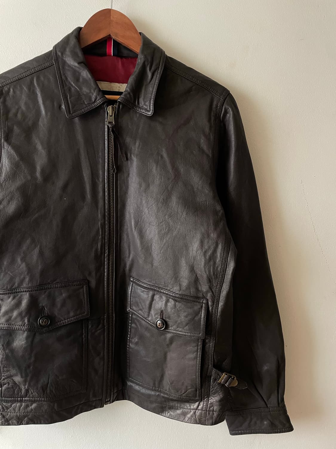 Vintage Tommy Hilfiger Leather Jacket 상품이미지1