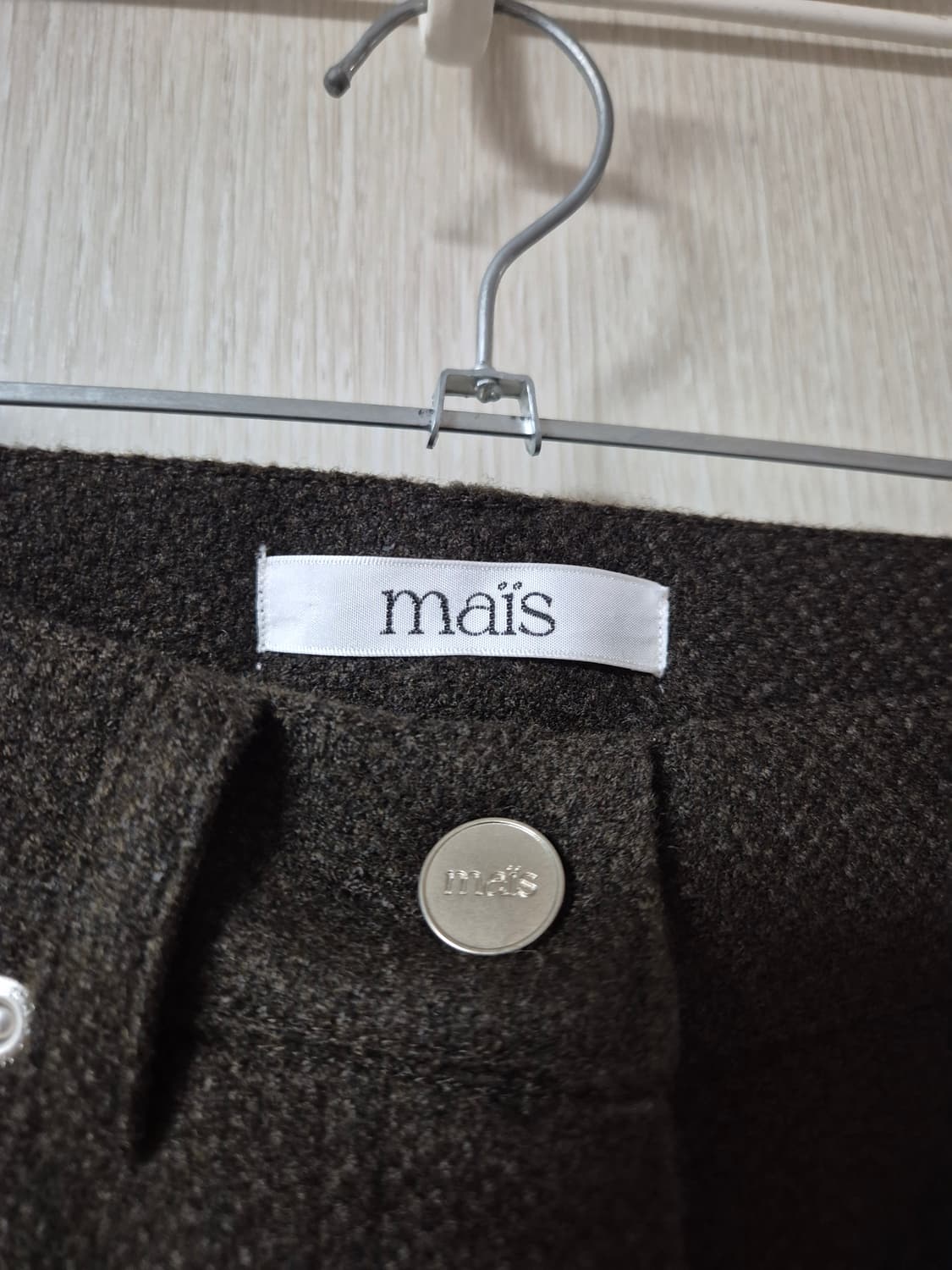 (새제품) 마이스 mais 와이드 울 팬츠 브라운 1 상품이미지6