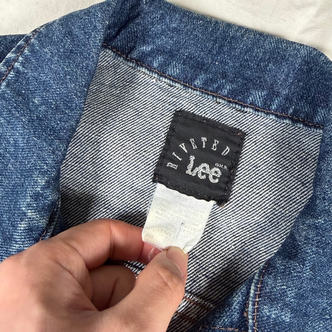 90s Lee Riveted 데님 청자켓 상품이미지2