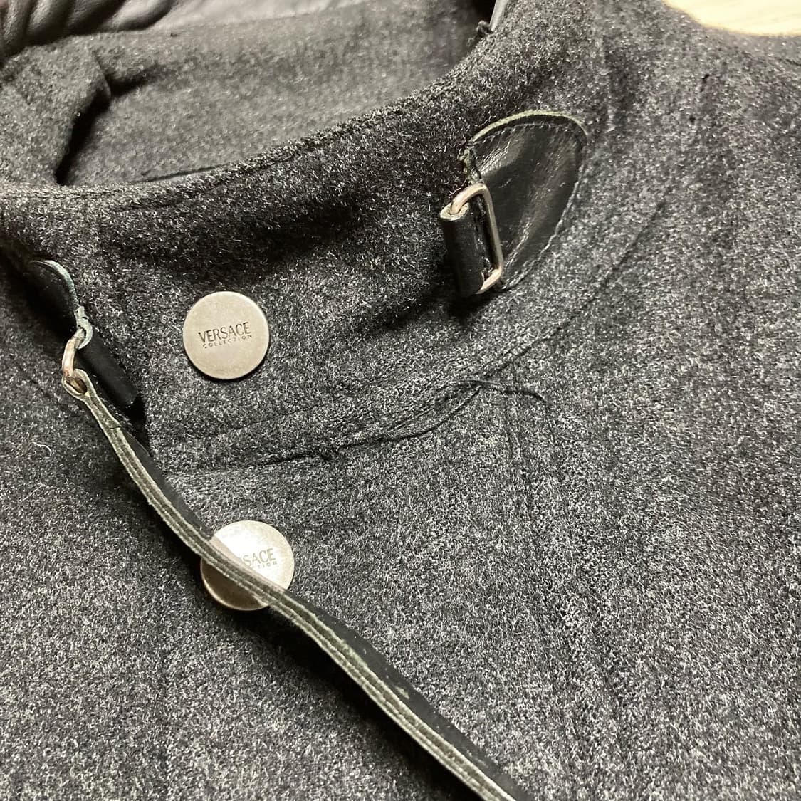 베르사체 컬렉션 레더 캐시미어 자켓 상품이미지7