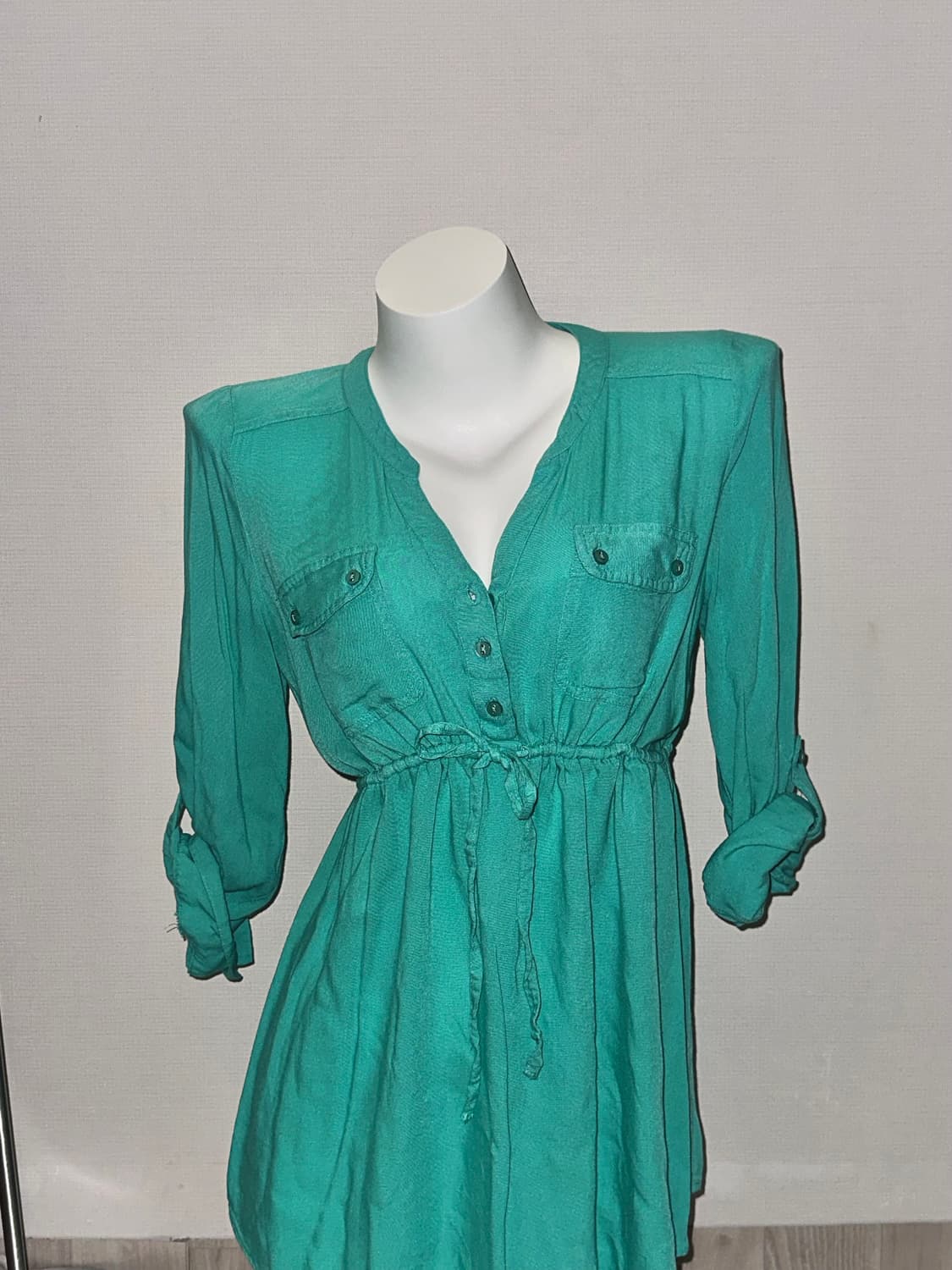 빈티지 민트 블라우스 상품이미지3