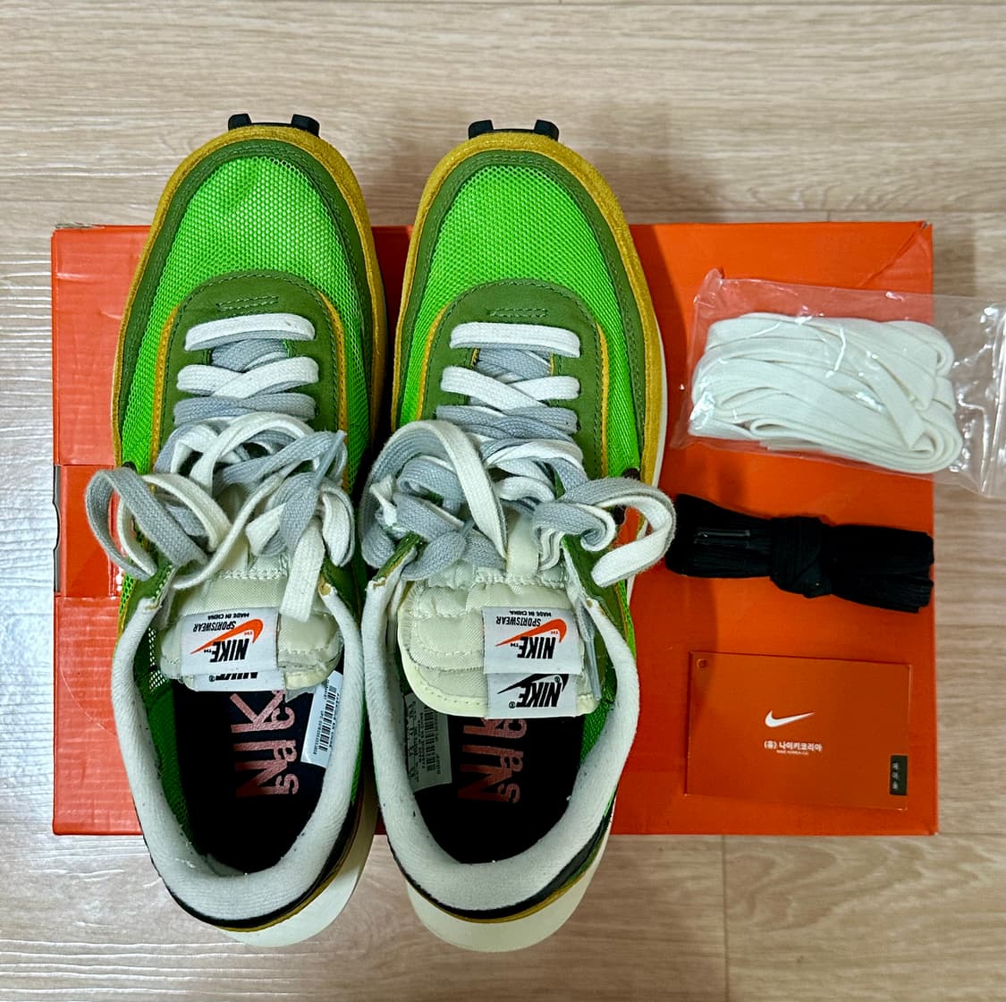 정품 풀박스 나이키X사카이 LD 와플 노초색상(265) 상품이미지1