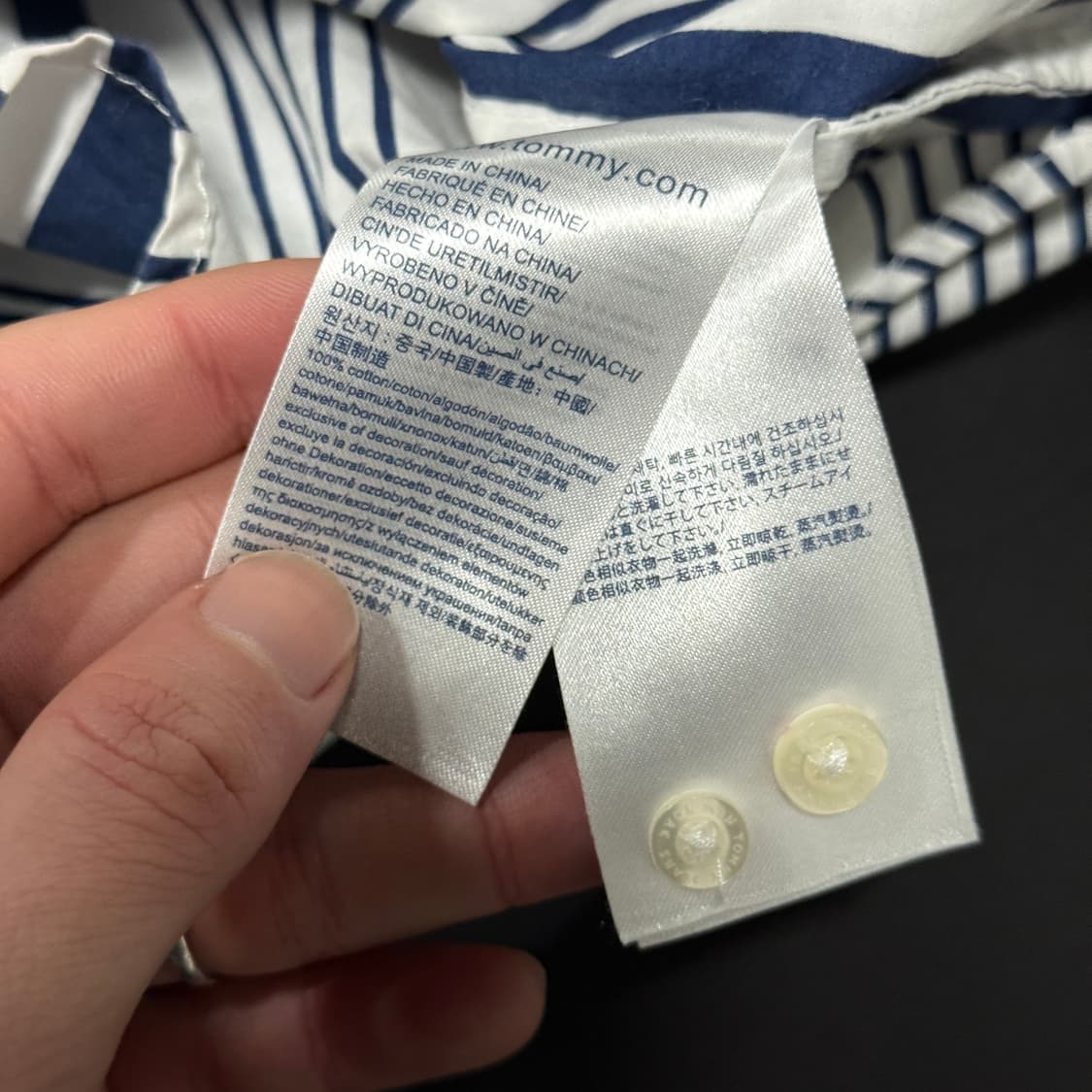 타미힐피거 오버핏 스트라이프 원 포켓 긴팔 셔츠 상품이미지6